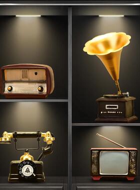 复古电视柜酒柜装饰品摆件家居饰品软装客厅玄关柜子书柜架小摆设