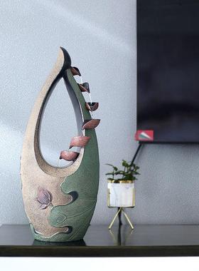 家居客厅玄关茶室桌面流水摆件办公室创意水景招财摆设开业小礼品