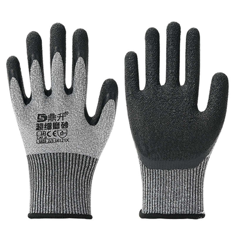 鼎升真给力皱纹防滑耐磨劳保手套工作胶皮干活劳动男女橡胶工地 - 图1