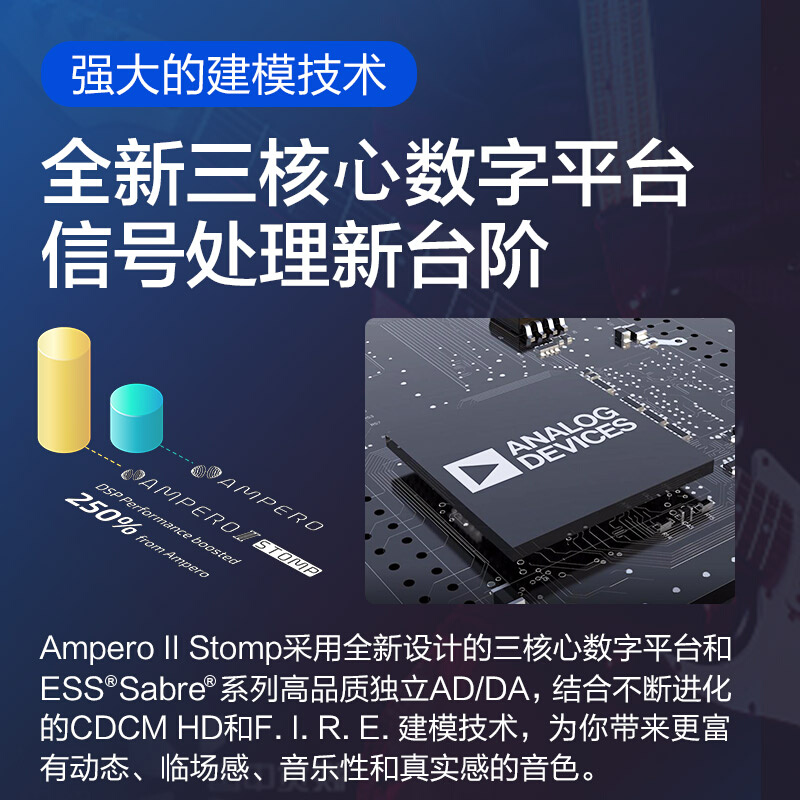 Hotone Ampero ll Stomp 电吉他综合效果器2代民谣木吉他贝斯乐句 - 图2