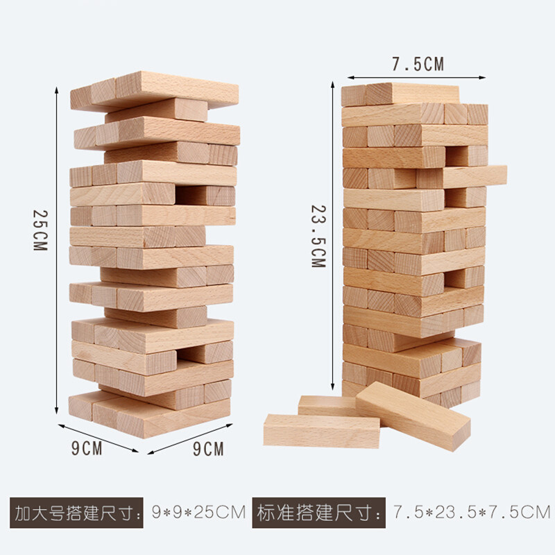 叠叠乐积木抽儿童益智成人木质平衡釜底抽薪层层叠高桌面游戏亲子-图2