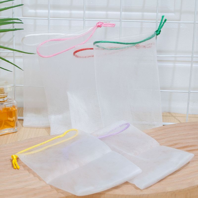 彩绳双层洗脸手工皂洁洗面奶起面网袋泡网香皂打泡日式搓泡发泡 - 图1