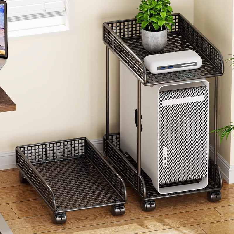 Computer host bracket chassis rack desktop placement rack two-layer chassis rack bracket base tray under the table