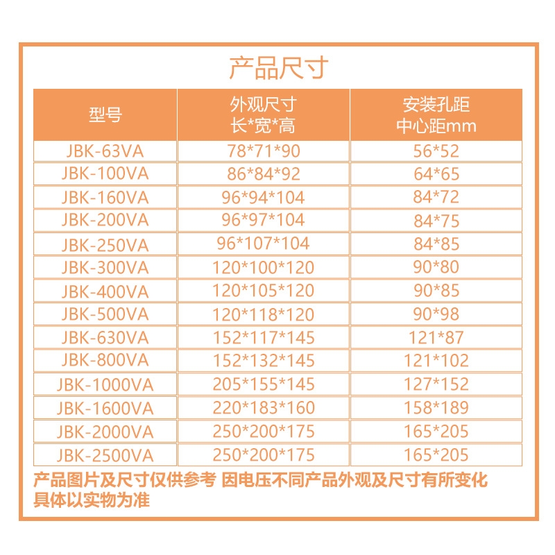 JBK5-630VA 机床控制变压器JBK4 380V220V110V24V6V隔离可定做 - 图2