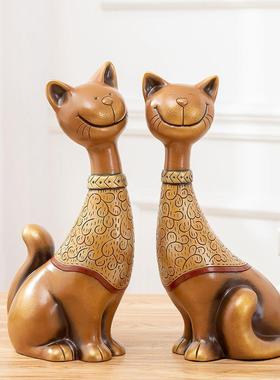 招财猫摆件现代客厅家居饰品电视柜摆设新人结婚礼物闺蜜实用喜庆