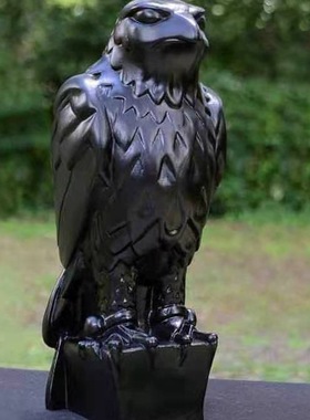 独立现货新品创意树脂摆件动物头像老鹰头摆件桌面装饰工艺品