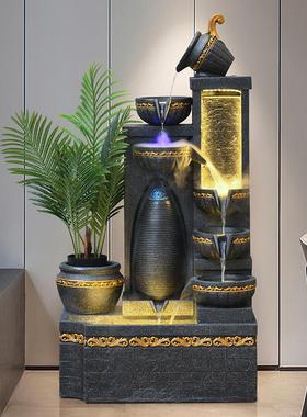 简约流水喷泉摆件创意家居客厅落地鱼池景观阳台户外现代加湿器