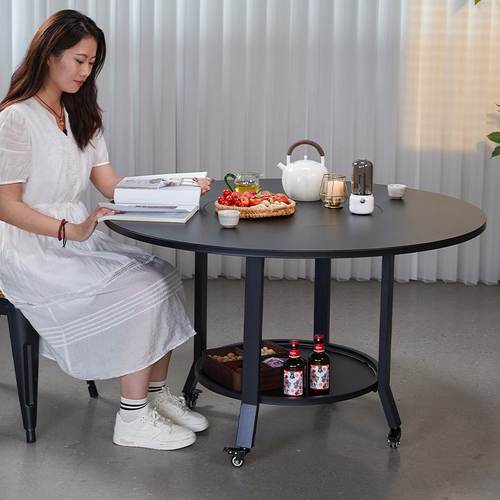 户外庭院烧烤桌花园休闲木碳炉电火锅餐桌别墅家用烧烤炉围炉煮茶 - 图2