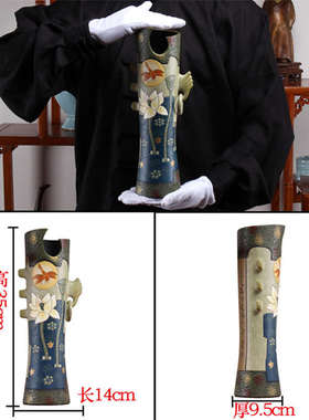 新中式陶瓷酒柜装饰品客厅博古架小摆件隔断玄关禅意佛系插干花瓶