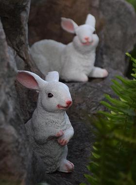 户外仿真兔子动物摆件草坪园林景观雕塑小品别墅花园庭院装饰品