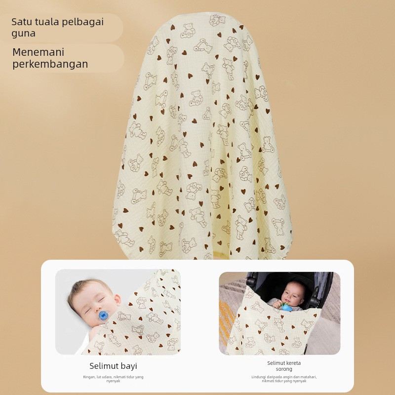 哺乳巾纯棉纱布喂奶遮羞布产后外出防走光神器母乳遮挡衣夏季薄款 - 图1