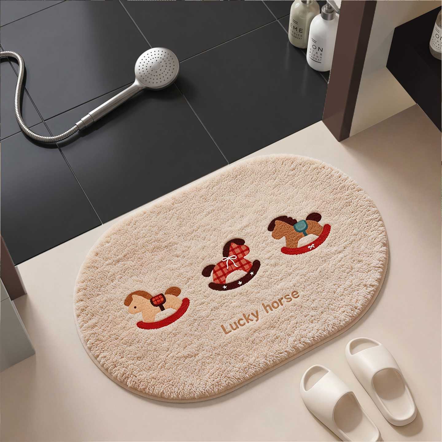 Bathroom floor mat 2026 new bathroom non-slip mat household toilet bathroom door absorbent quick-drying carpet door mat