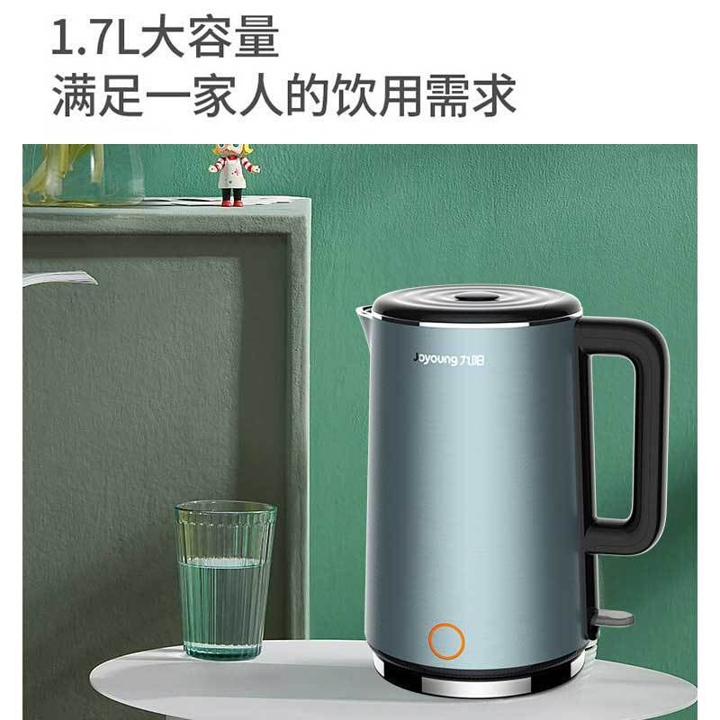 防干烧1.7L大容量低音热水壶家用保温304不锈钢电热水壶 - 图0