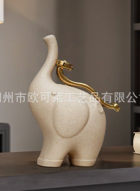 轻奢高档吉象如意装饰品装饰摆件客厅桌面工艺电视柜玄关酒柜摆件