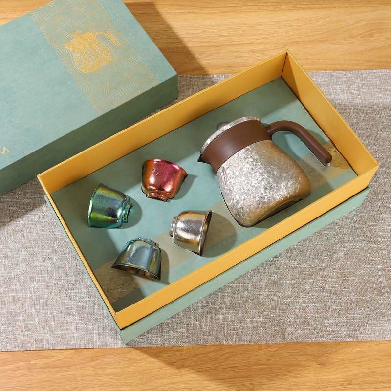 纯钛焖茶壶保温壶高档轻奢茶水分离闷泡壶功夫茶具钛杯套装礼品,淘宝优惠券,粉丝福利购,淘宝优惠卷