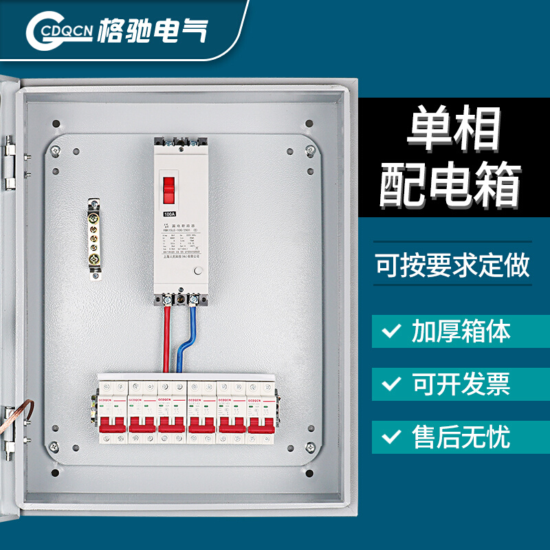 成套配电箱家用电表箱明装220v两相电箱成品单相开关照明漏保电柜-图0