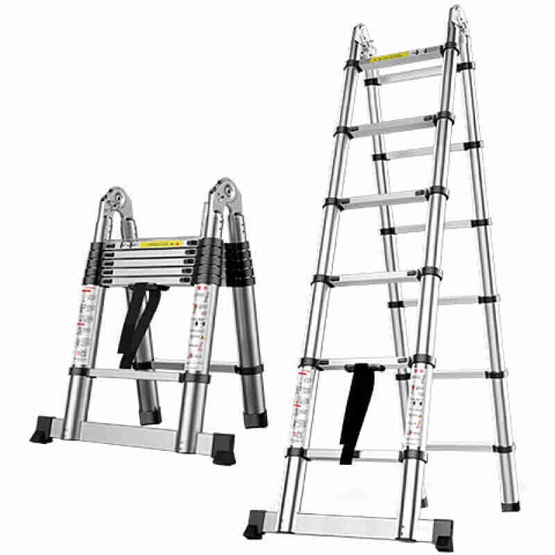 梯子家用折叠多功能加厚铝合金伸缩梯人字梯升降工程梯小梯 - 图2
