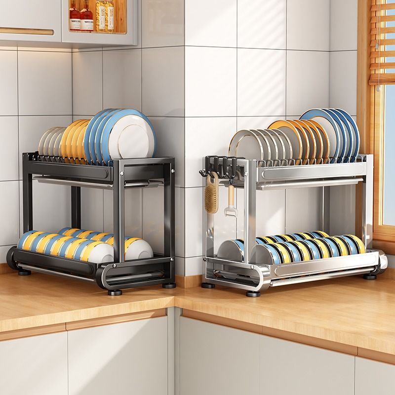 厨房碗架置物架家用台面碗柜多功能放碗盘碗筷沥水架碗碟收纳架盒 - 图2