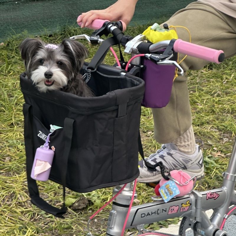 自行车前置挂包单车宠物篮山地车收纳包车筐车篮配件折叠车前架包 - 图1