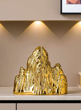 新中式书档办公室书靠书柜装饰品摆件创意电视柜书挡艺术品书立