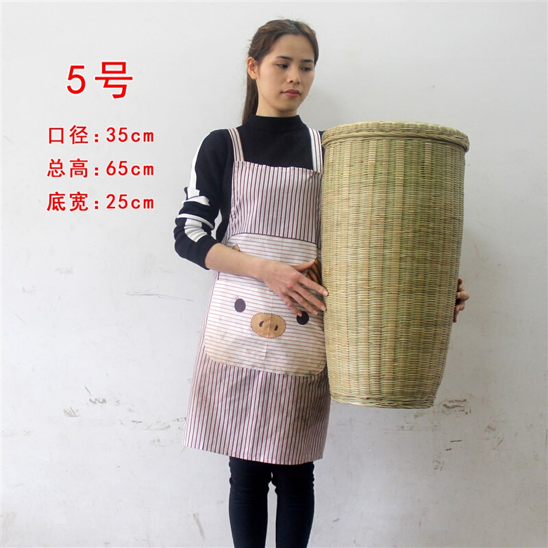 竹编制品 竹编茶叶篓p收纳筐 超市竹篮展示筐 农场特大号水果竹篮 - 图0