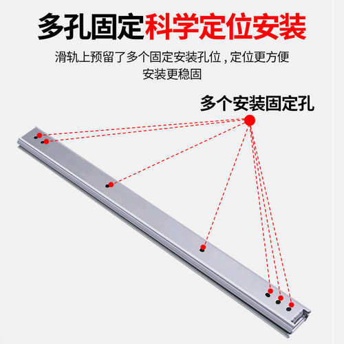 27mm宽双层线性滑轨三节式IDA77抽屉滑道轨道IDA71二节滑轨SRY27-图2