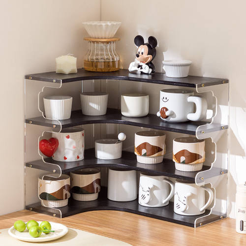 新疆包邮桌面转角置物架水杯收纳架茶具茶杯放置架咖啡角改造杯架 - 图2