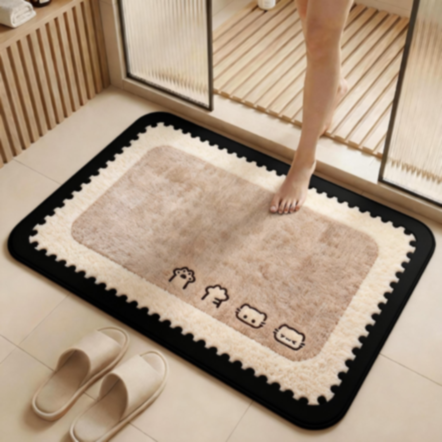 Bathroom absorbent floor mat 2026 new bathroom door non-slip foot mat household toilet bathroom quick-drying carpet