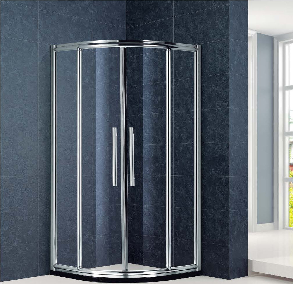 卫浴隔断玻璃门朗德立弧形不锈钢淋浴房浴室干湿分离卫生间门屏风