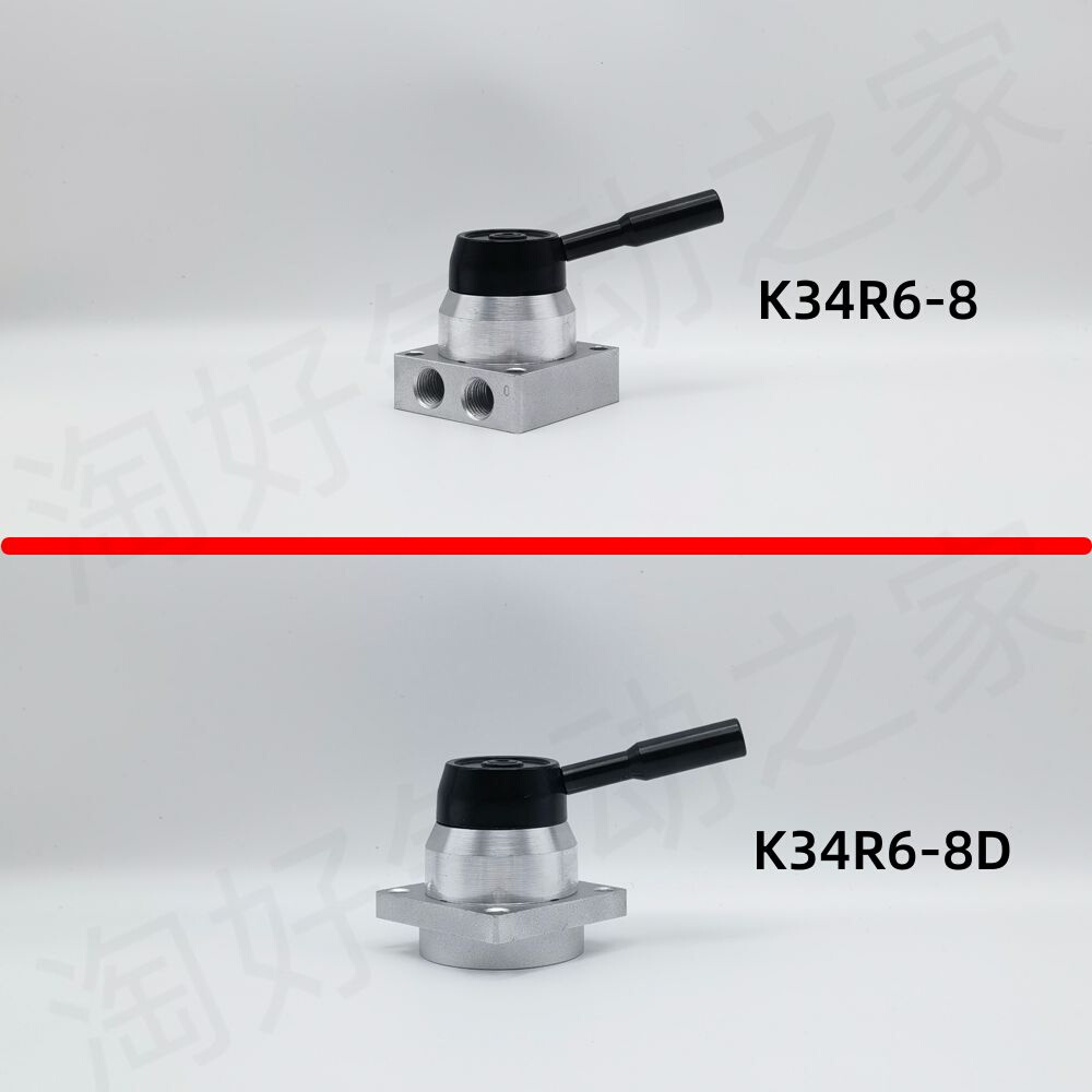 气动HV-02手转阀HV-03 HV-04手动HV400换向阀HV200 K34R6-8D-图2