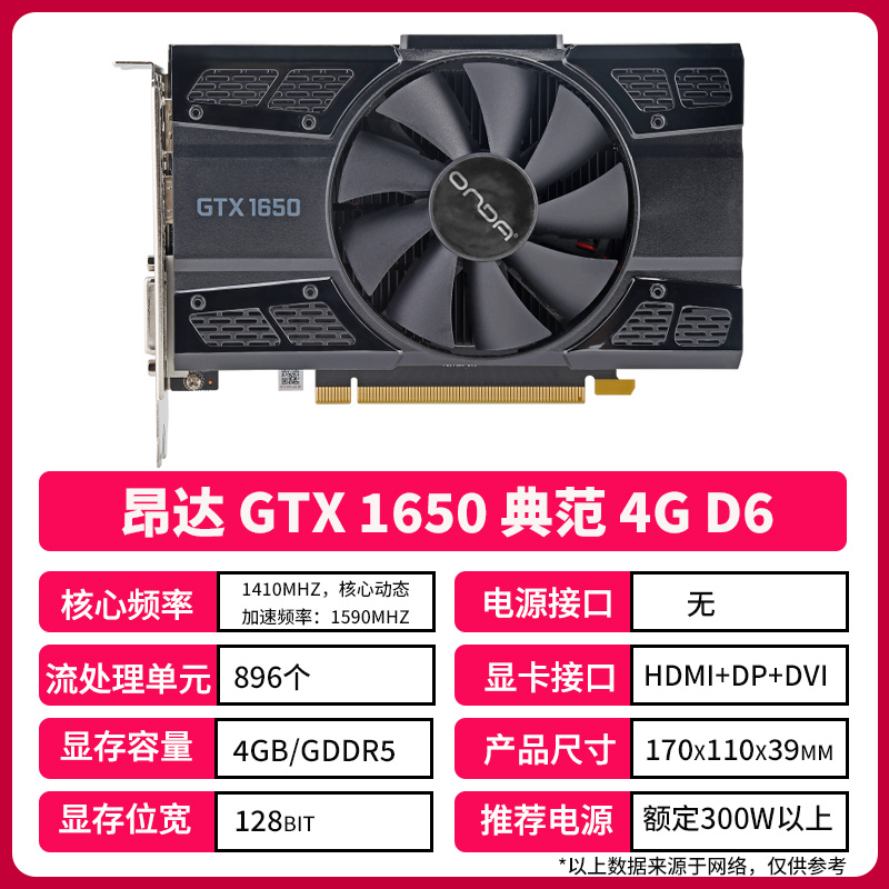 联想惠普戴尔1050TI 1650 1660S RTX2060台式ITX电脑独立显卡游戏 - 图0