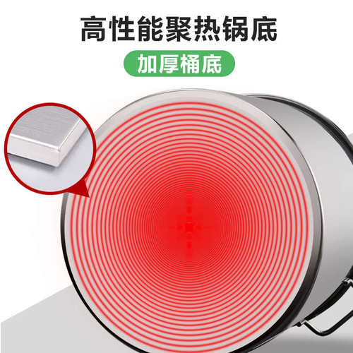 煮培养基专用桶锅 全不锈钢桶锅 圆桶 加厚不锈钢3.5L/5L/10L - 图1
