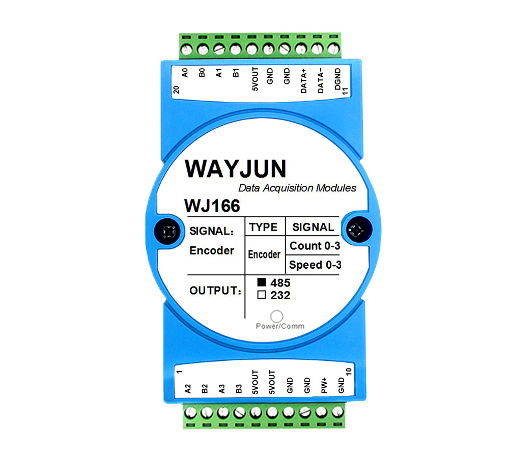 4路光栅尺磁栅尺编码器5MHz高速脉冲信号转RS485WiFi232模块WJ166 - 图0