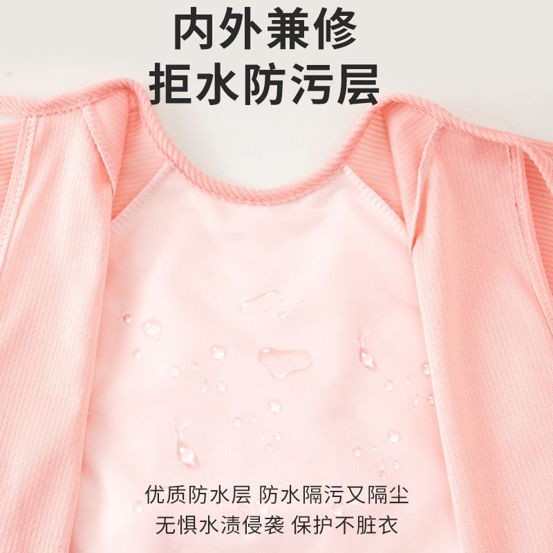 Baby smock, children's waterproof and anti-dirty eating bib apron, baby autumn and winter long-sleeved inverted gown for boys and girls, dressed backwards