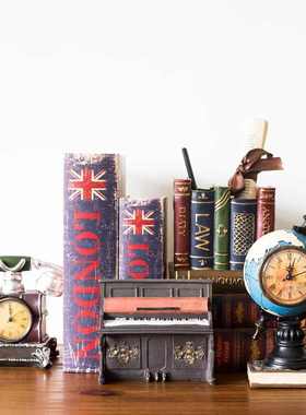 JK慕空间 复古工业风桌面书架树脂装饰摆件 咖啡厅酒吧装饰 包邮