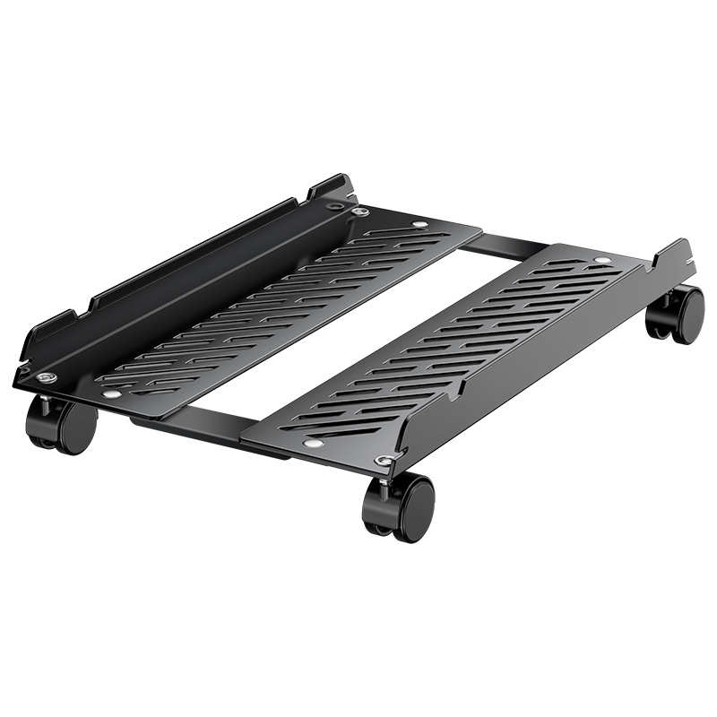 Simple computer host bracket desktop chassis storage rack with pulley heightening fixed tray bracket mobile base