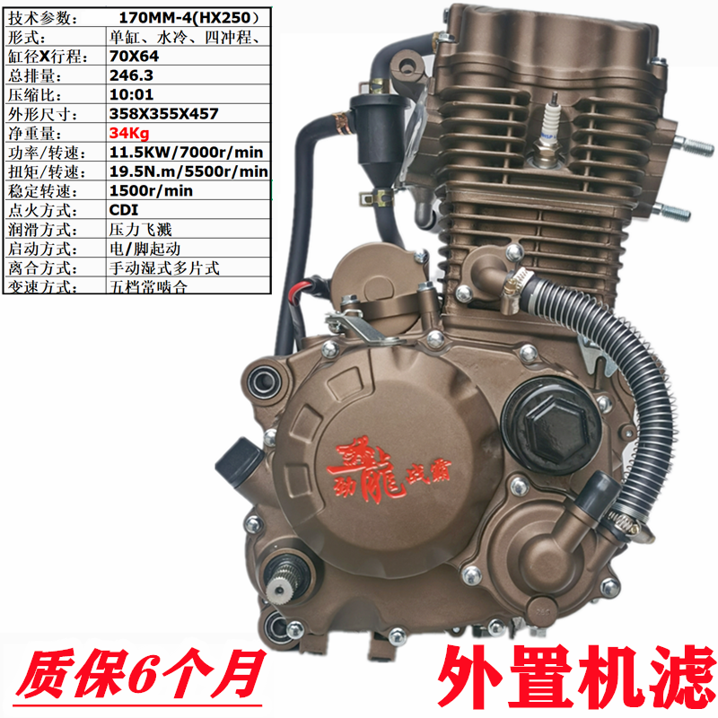 劲龙战霸珠峰大江水冷200 250 300 350三轮摩托车发动机宗申热卖-图1