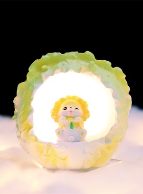 网红ins蔬菜狗卡通星星办公书桌灯礼品小夜灯创意氛围摆件装饰