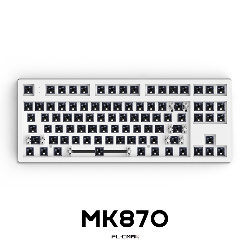 腹灵MK870 87键机械键盘套件RGB灯光三五脚轴热插拔DIY客制化键盘 - 图1