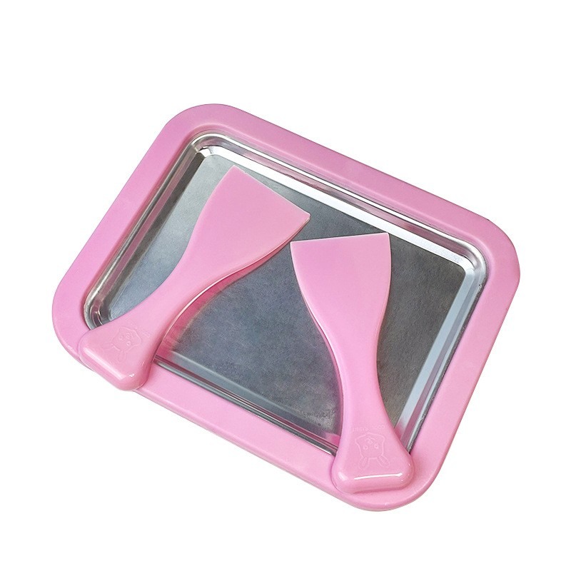 炒酸奶机炒冰机免插电家用儿童小型炒酸奶机冰淇淋不锈钢酸奶器 - 图1