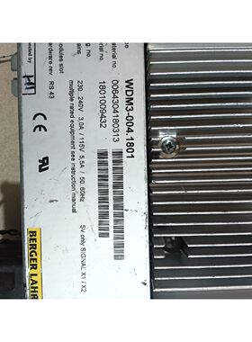 询价百格拉wdm3-004.1801，的产品，当配件处理，单