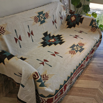 Sofa cover bunk can cover Nordic ins and wind sofas cover sofa Sofa Towels sofa towels Camping Knit blanket All