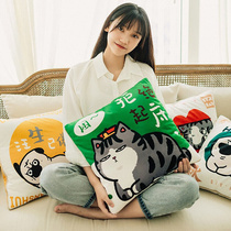 My imperial cat square holding pillow by air conditioning Two-in-one Office Lunch Sleeping Pillow Car sofa leaning on the back of the pillow