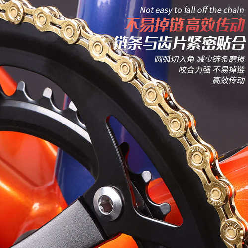 公路自行车牙盘53/39T双盘27速24变速前大齿盘铝合金通用方孔曲柄 - 图0