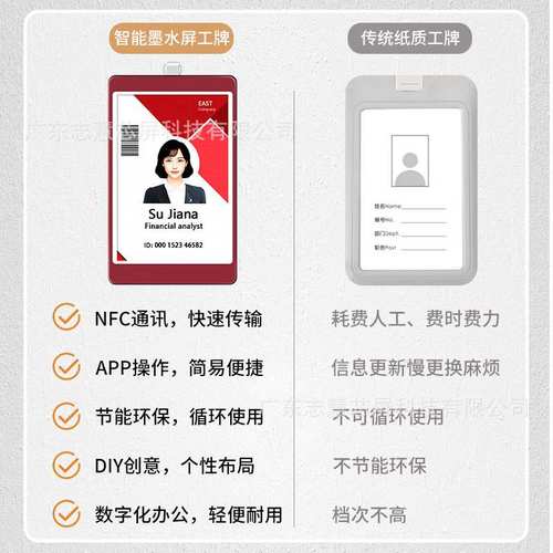 3.68寸高清墨水屏电子NFC无智能源屏电子学生证电子工牌刷新墨水 - 图0