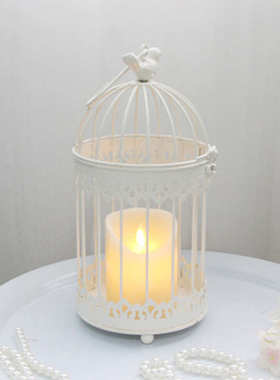 白色鸟笼装饰婚庆婚礼多肉花架挂饰绿植家居饰品阳台庭院摆件铁艺