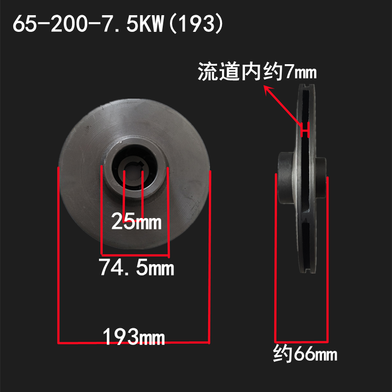 ISG管道泵离心泵增压泵循环泵铸铁叶轮通用水泵配件0.75KW-110KW- - 图1