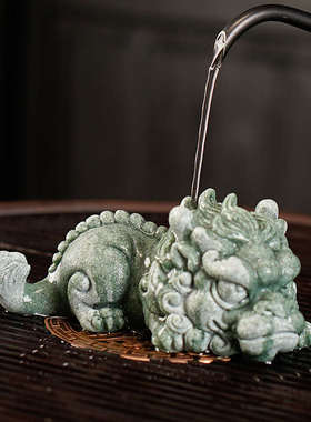 新中式天禄貔貅招财茶宠茶玩摆件创意瑞兽客厅桌面鱼缸造景装饰品