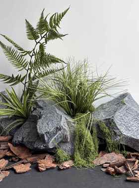 仿真石头绿植泡沫假石头装饰品 假山造景橱窗展示仿真石头摆件
