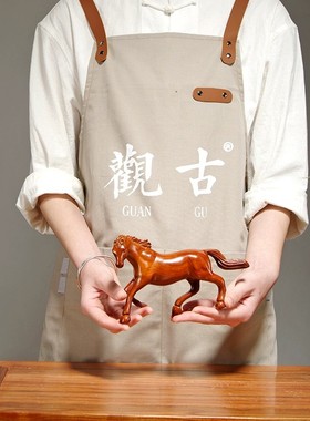 木雕马摆件开业礼品花梨实木雕刻办公室装饰品红木工艺品马到成功